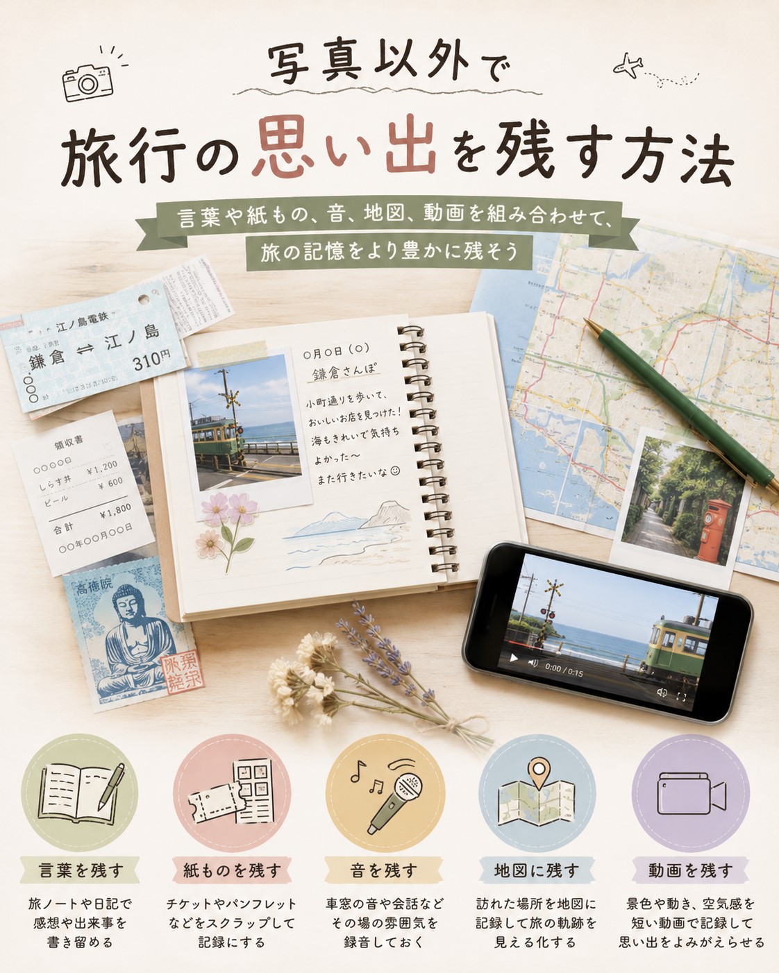 写真以外で思い出を残す方法