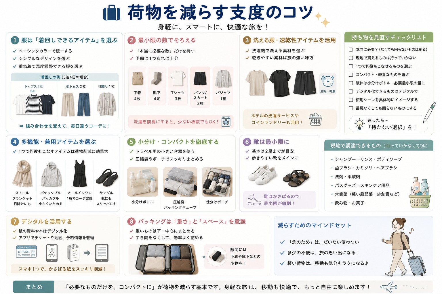 荷物を減らす支度のコツ