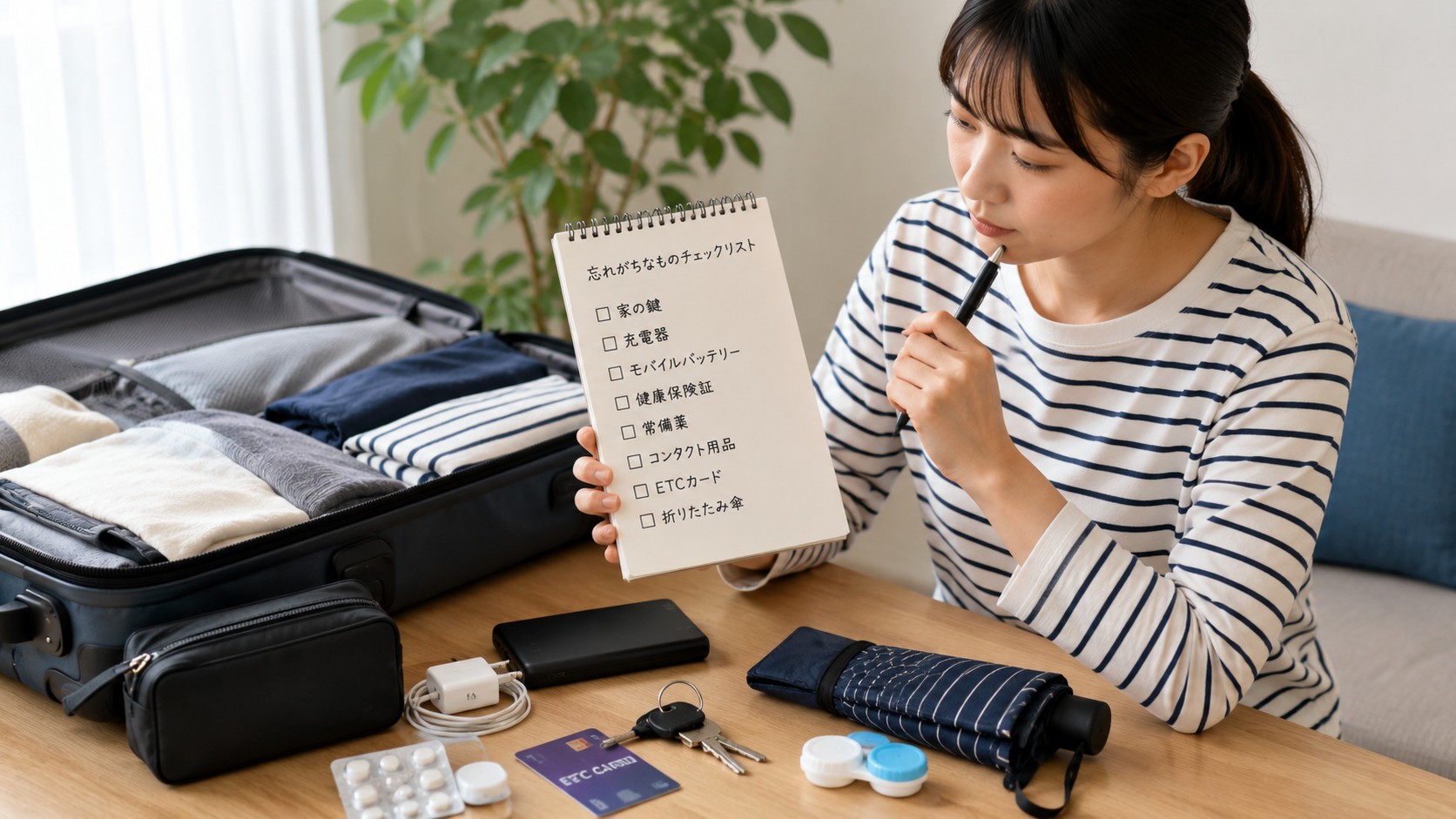 準備するものを前日に整理