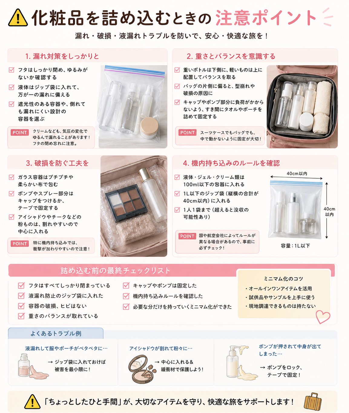 詰め込み時の注意ポイント