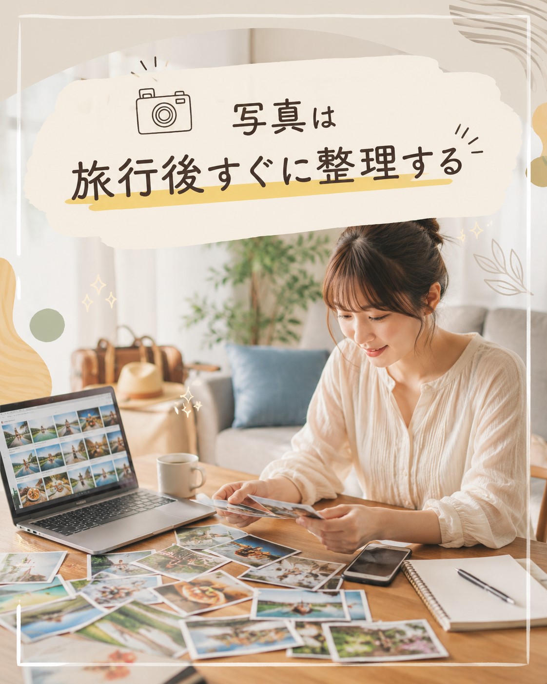 旅行後すぐに写真を整理する