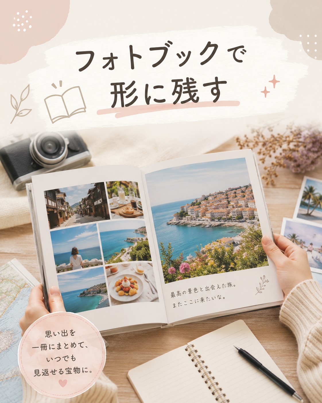 フォトブックで旅行を一冊にまとめる