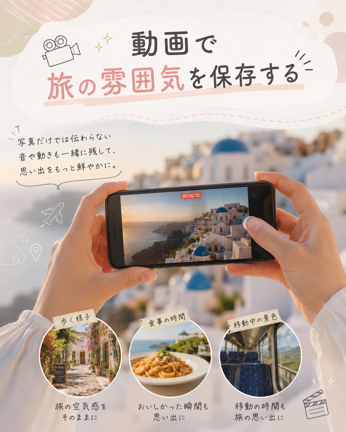 動画で旅先の雰囲気を残す