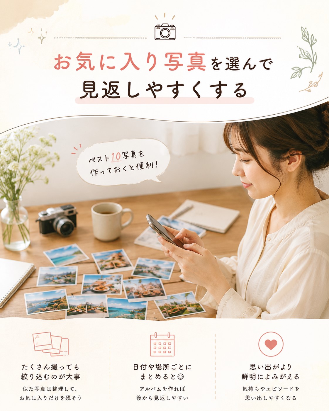 お気に入り写真を選んで見返しやすくする