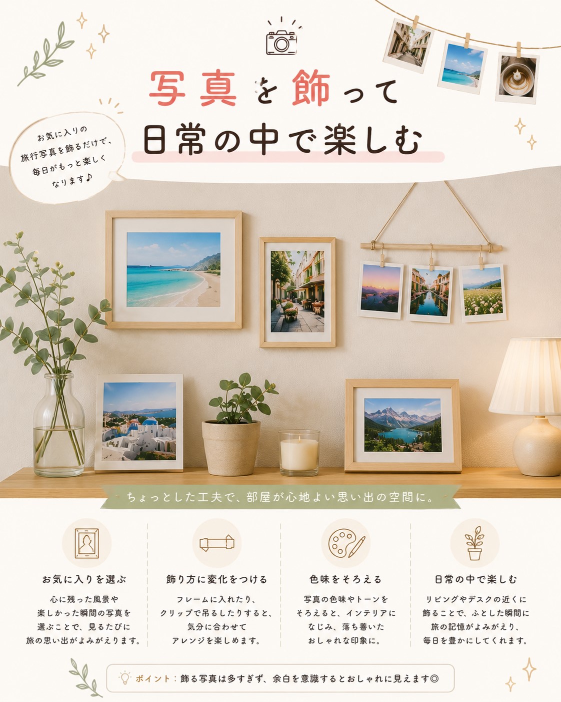 写真を飾って日常の中で楽しむ