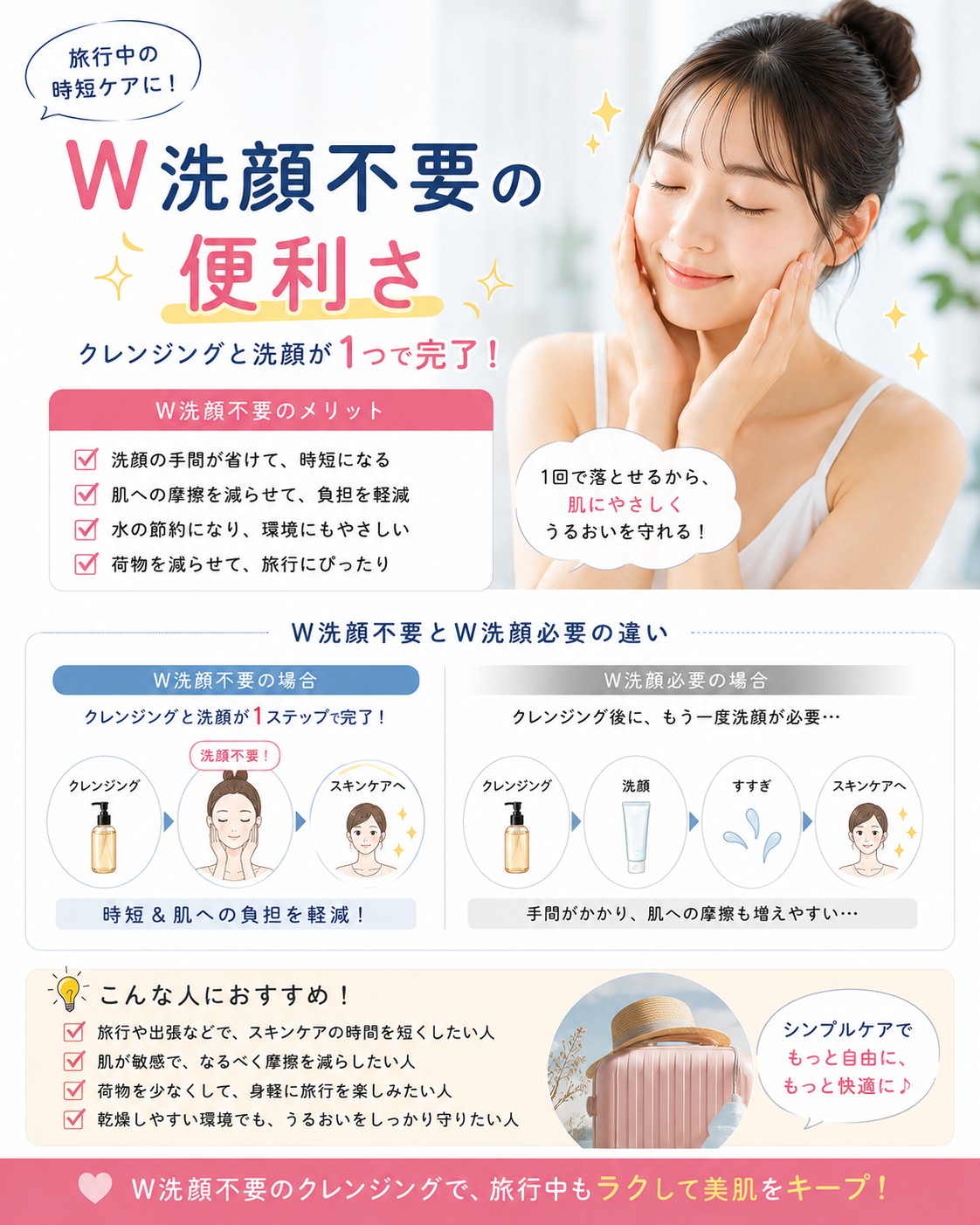 W洗顔不要の便利さ