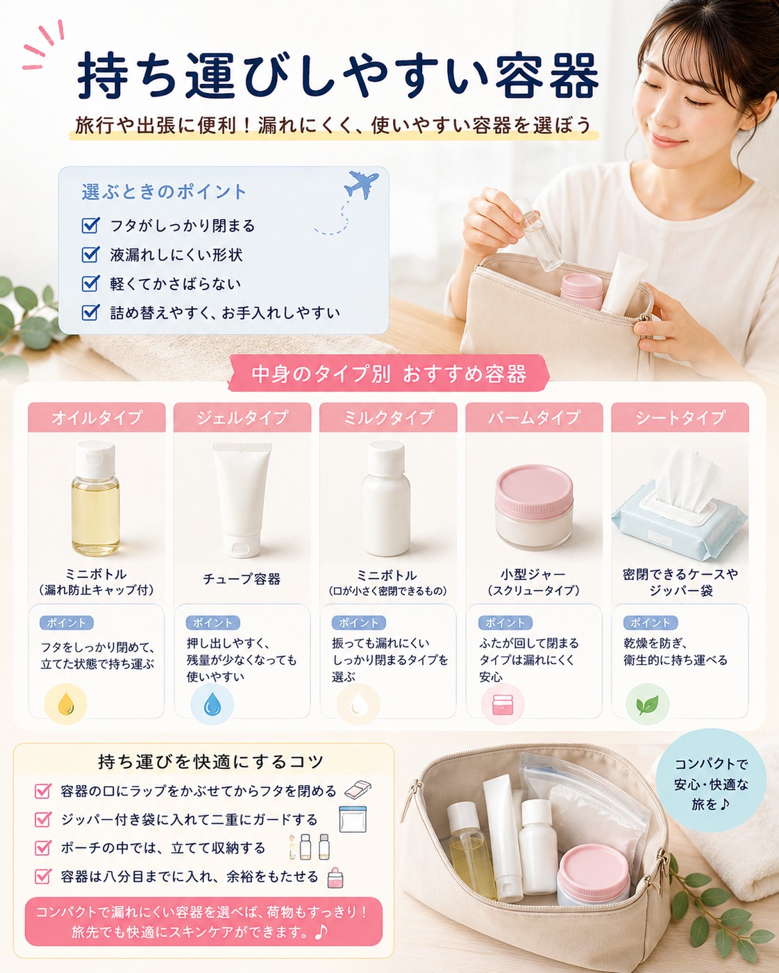 持ち運びしやすい容器