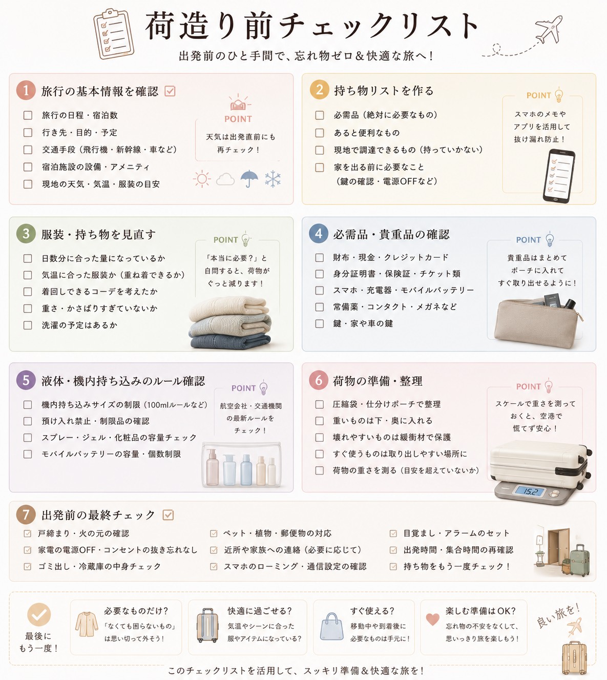 荷造り前チェック