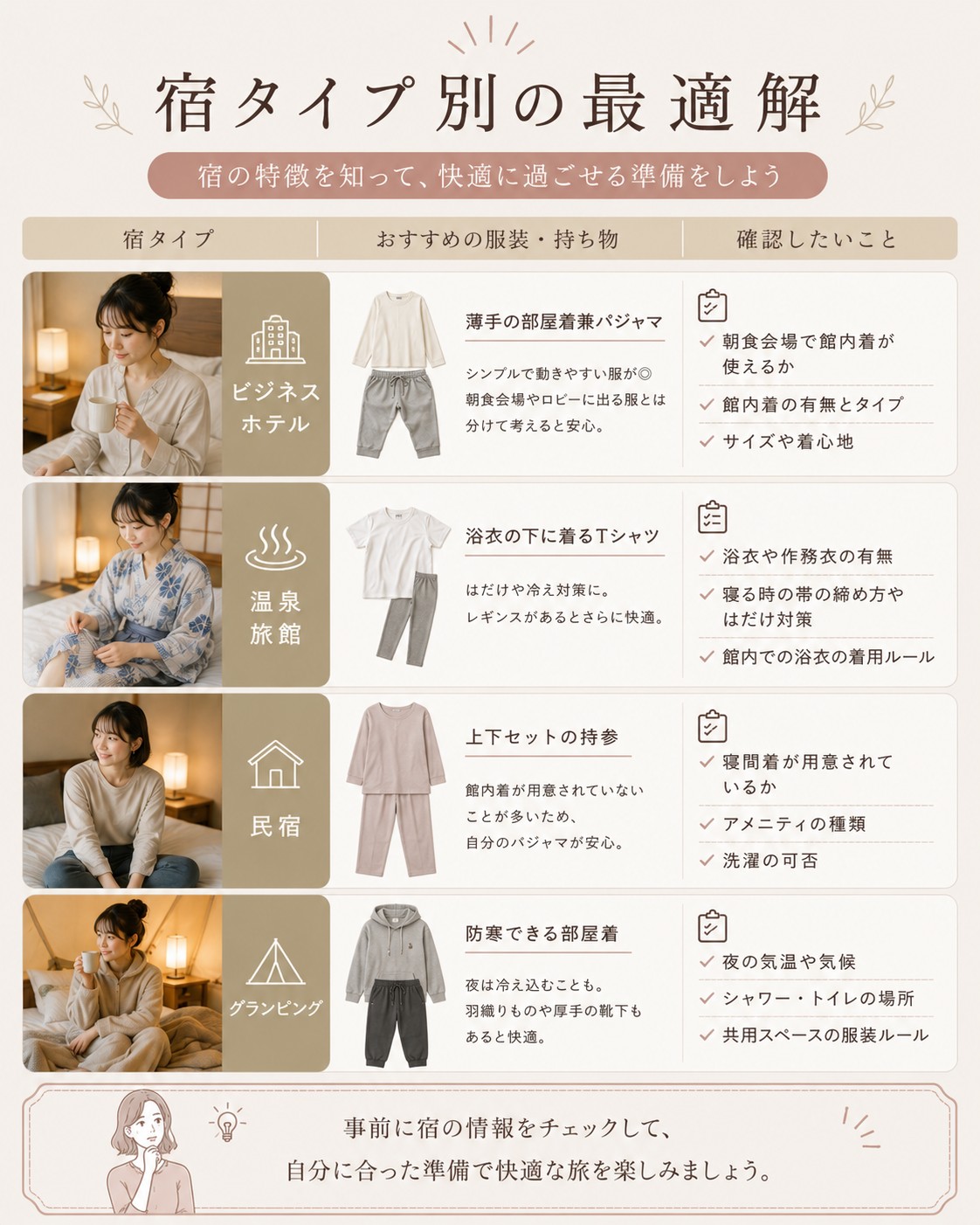 宿タイプ別の最適解