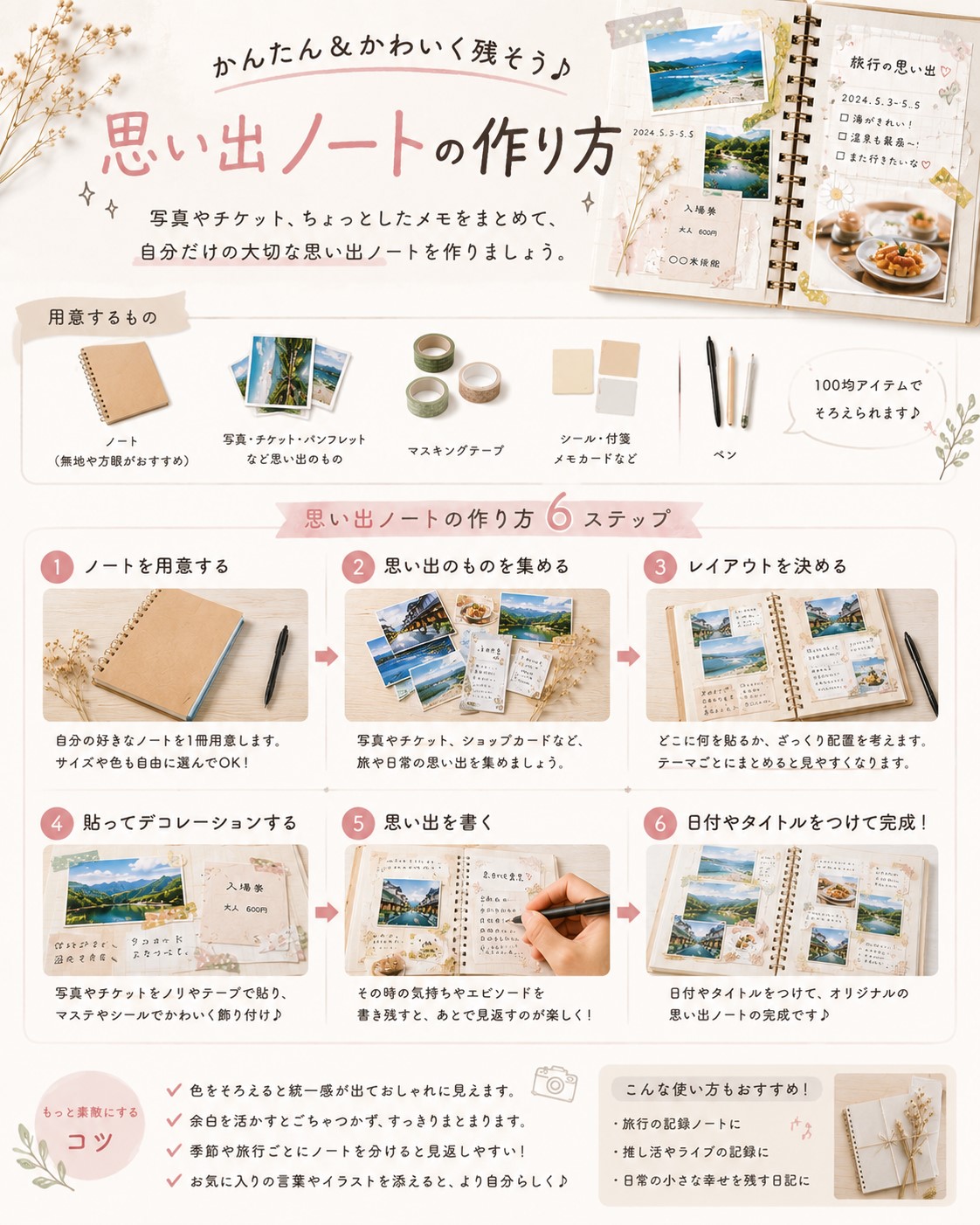 思い出ノートの作り方