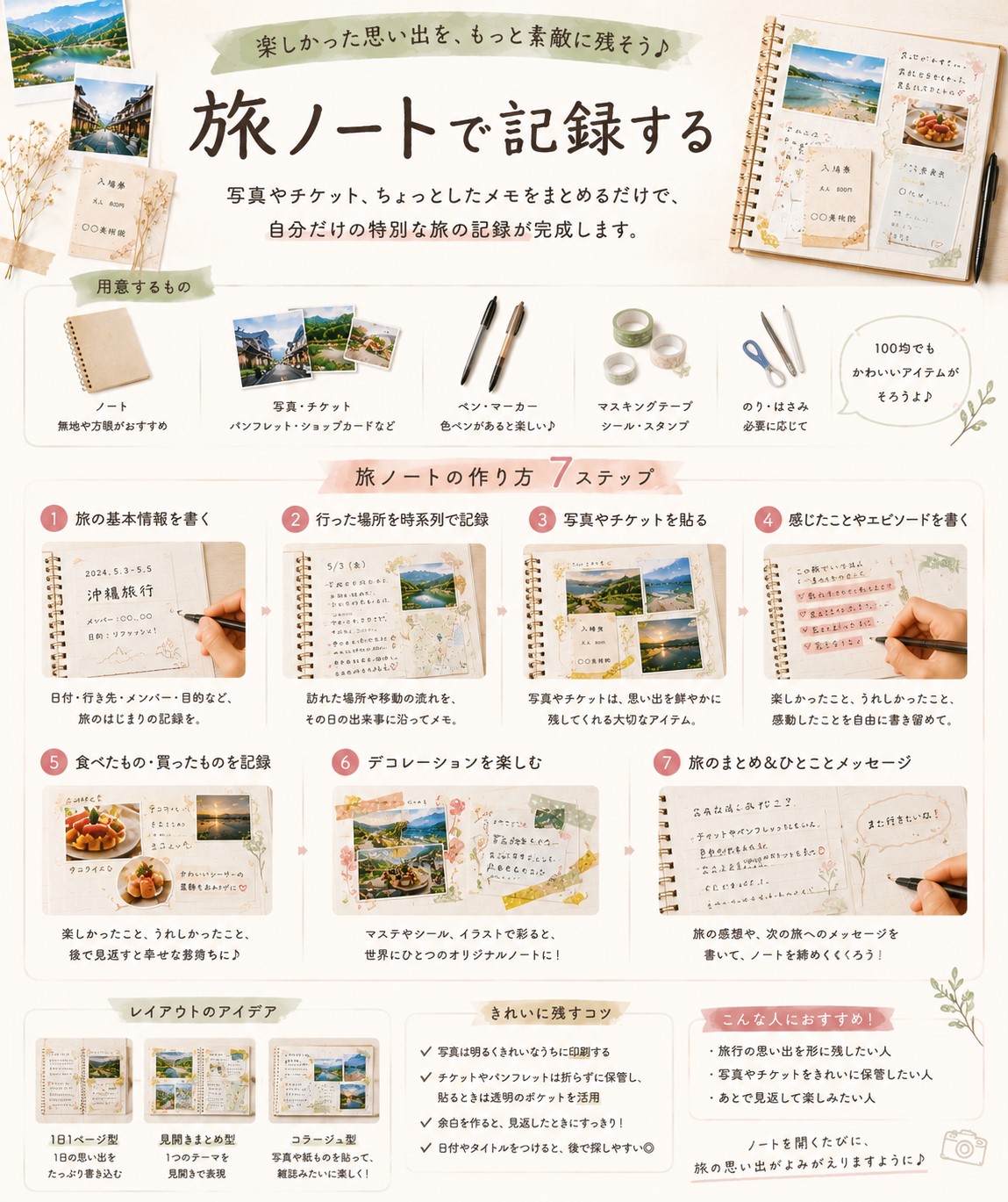 旅ノートで記録する