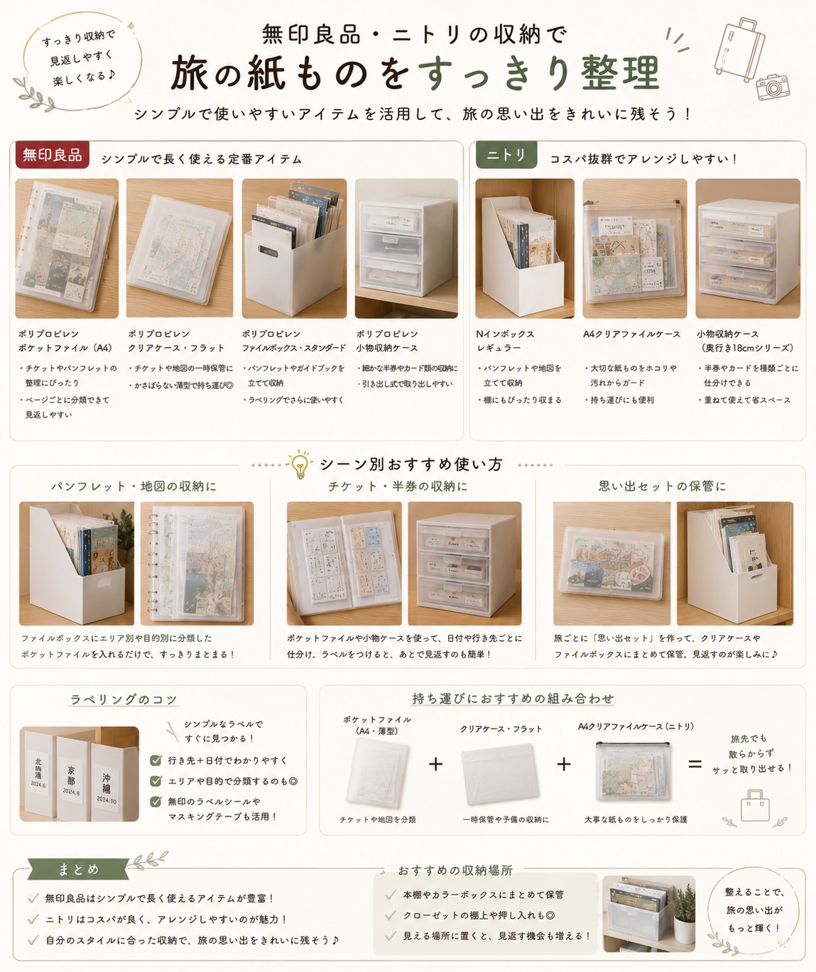 無印やニトリの収納活用