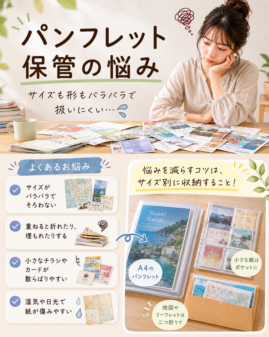 パンフレット保管の悩み