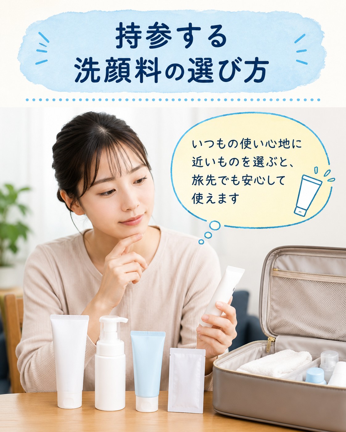 持参する洗顔料の選び方