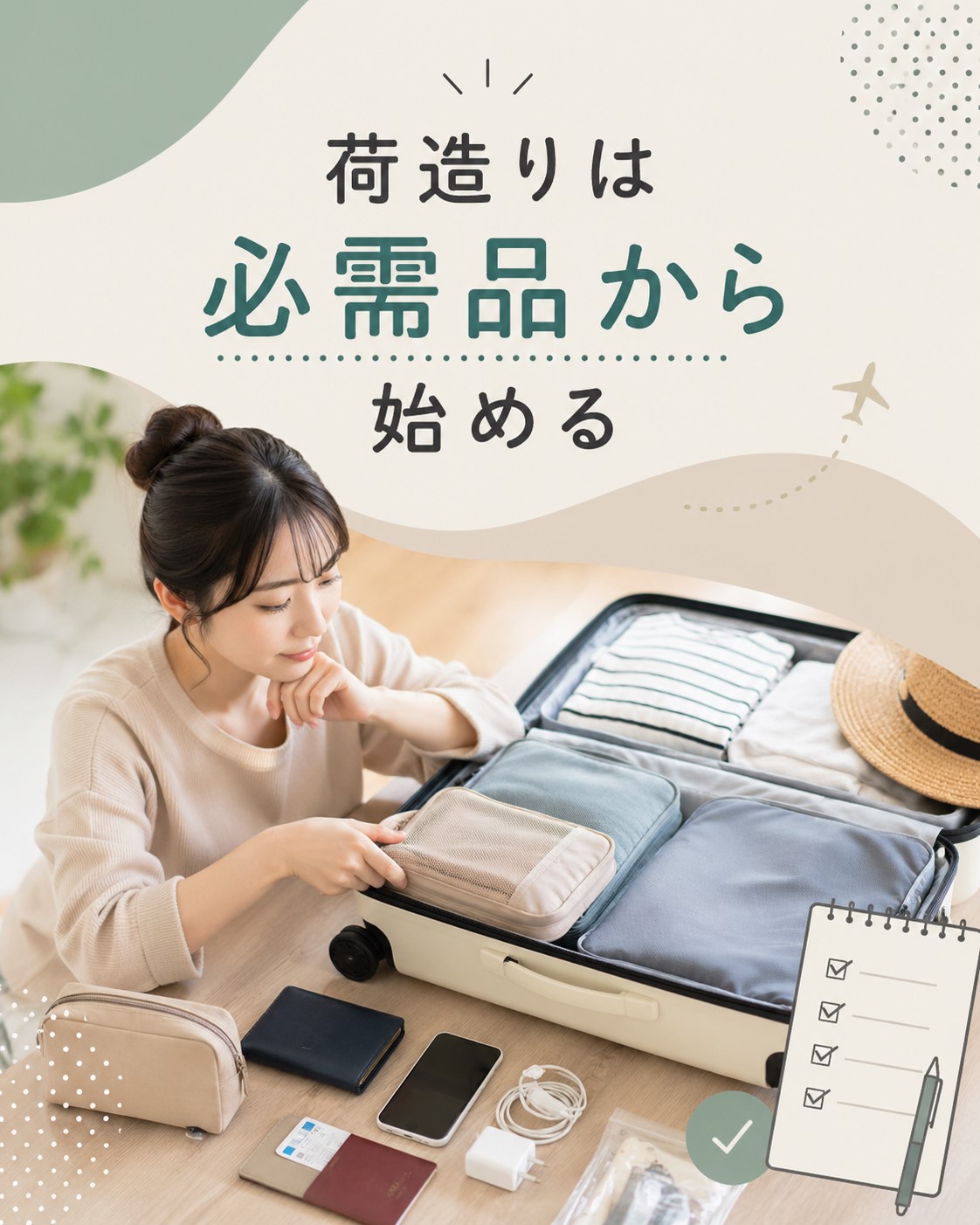 荷造りは必需品から始める