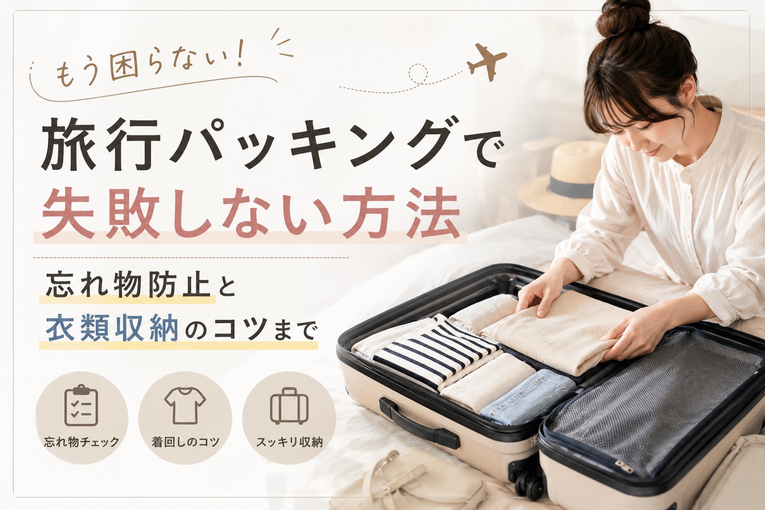 旅行パッキングで失敗しない方法｜忘れ物防止と衣類収納のコツまで