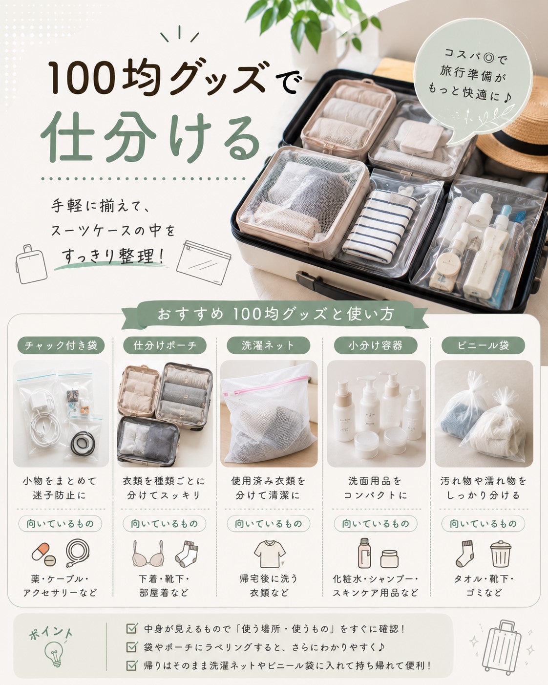 100均グッズで仕分ける