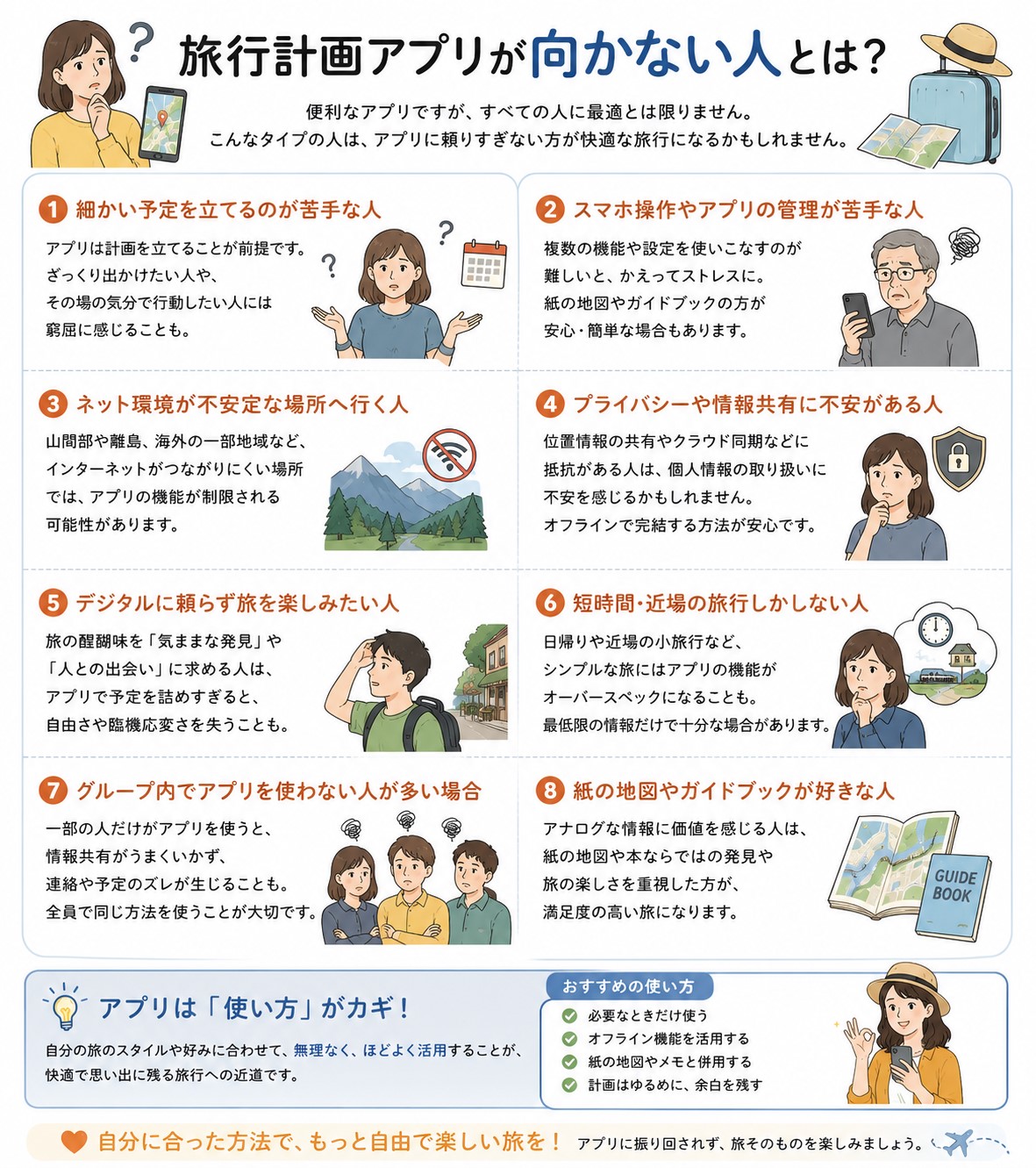 旅行計画アプリが向かない人