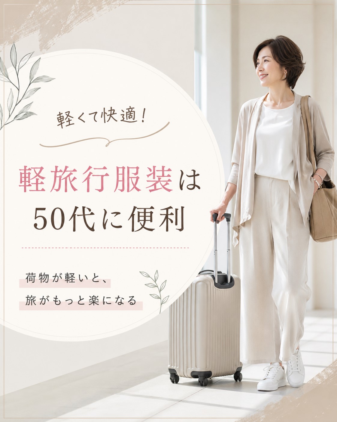 軽旅行の服装は50代に便利