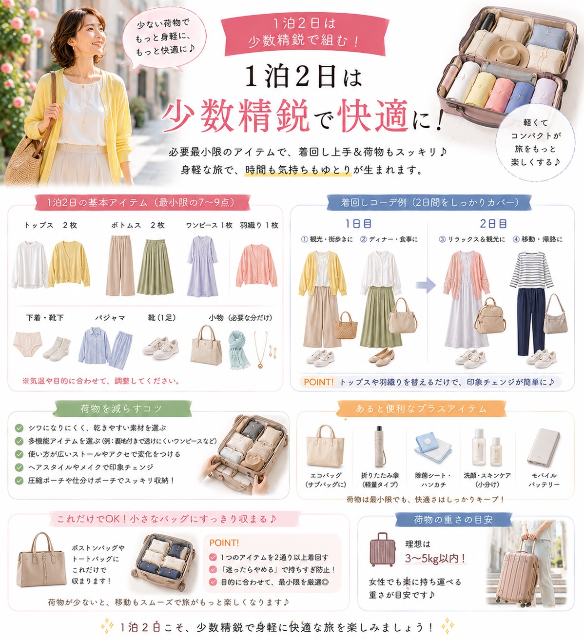 1泊2日は少数精鋭で組む