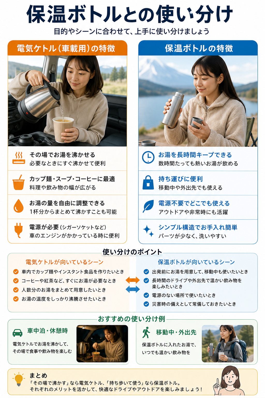 保温ボトルとの使い分け