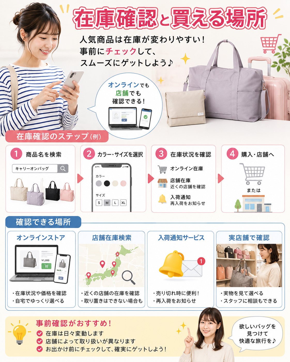 在庫確認と買える場所