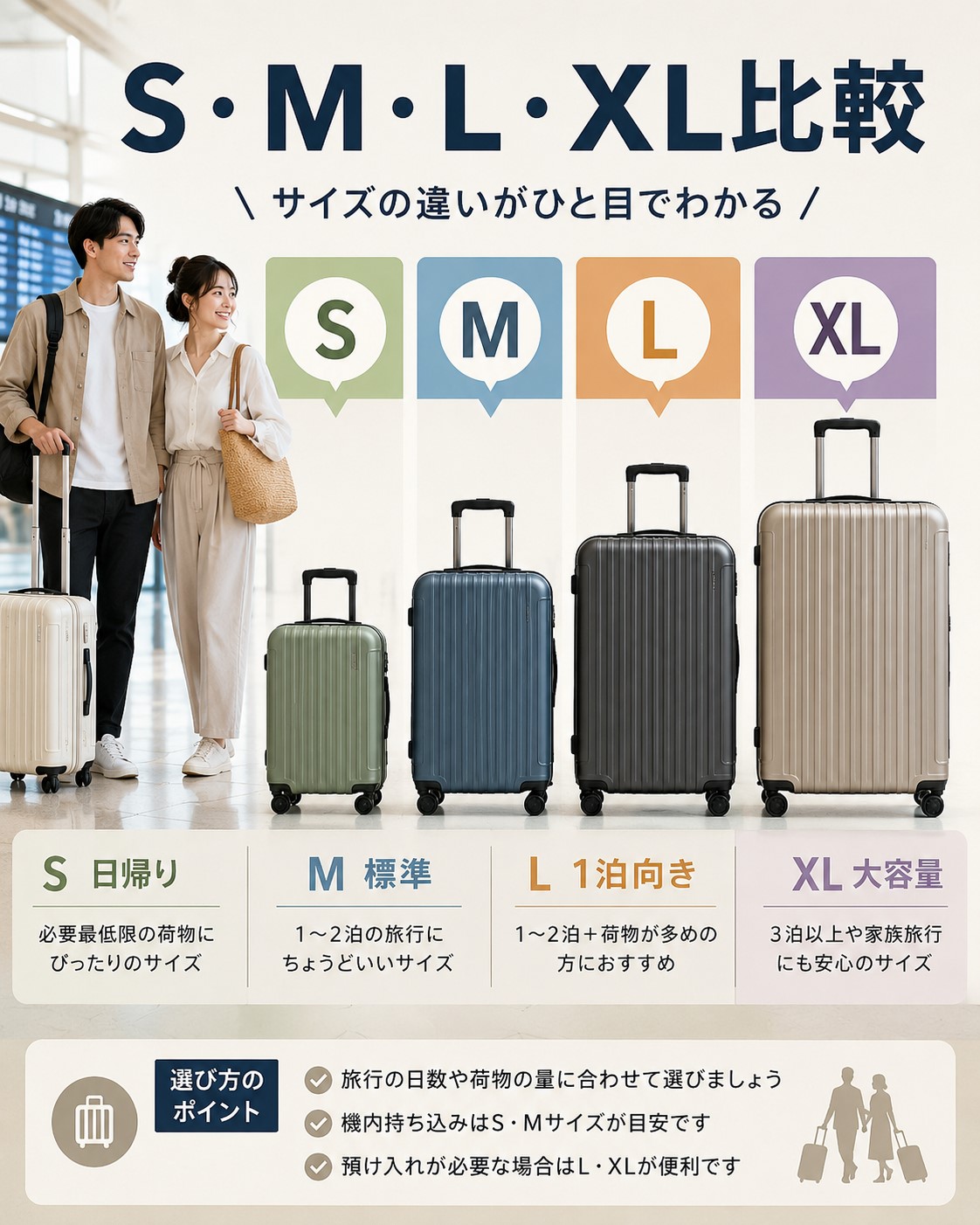 S・M・L・XL比較