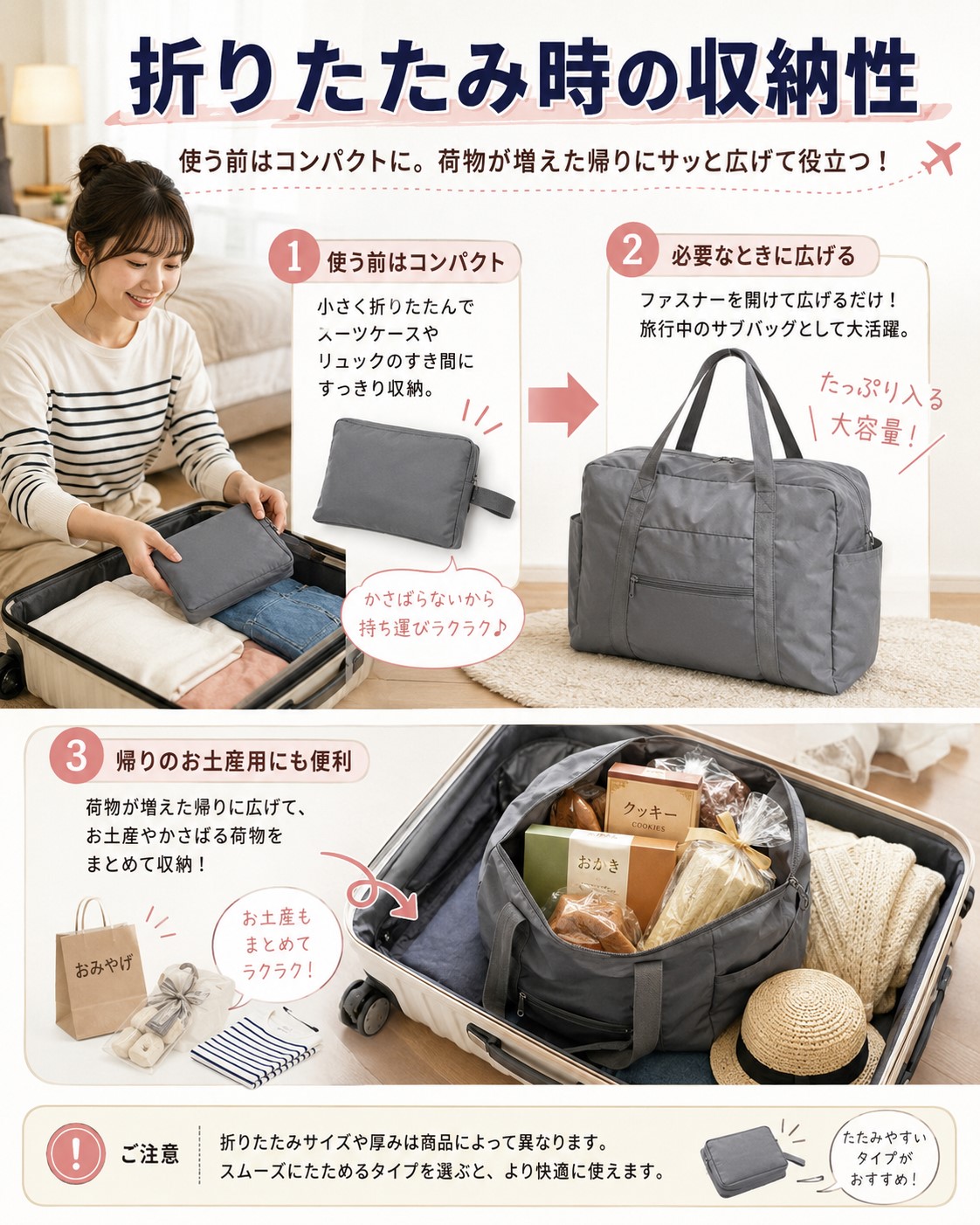 折りたたみ時の収納性