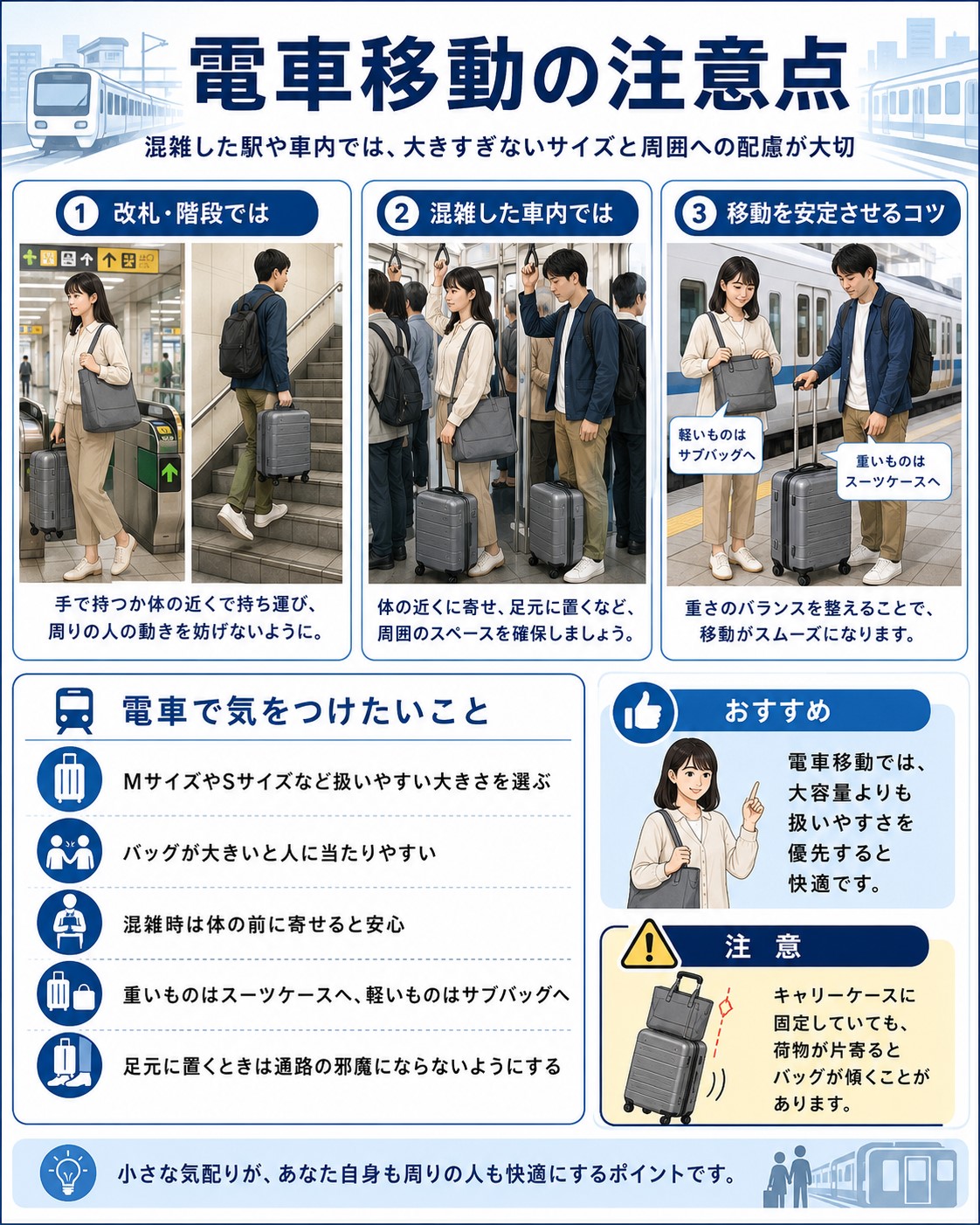 電車移動の注意点
