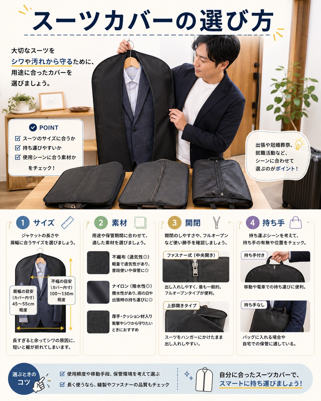 スーツカバーの選び方