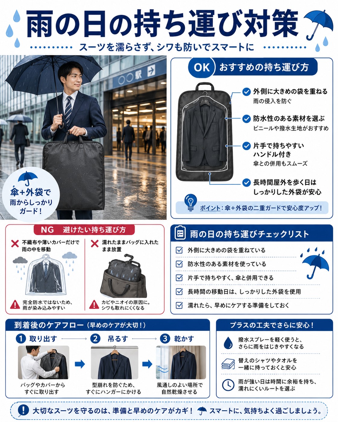 雨の日の持ち運び対策