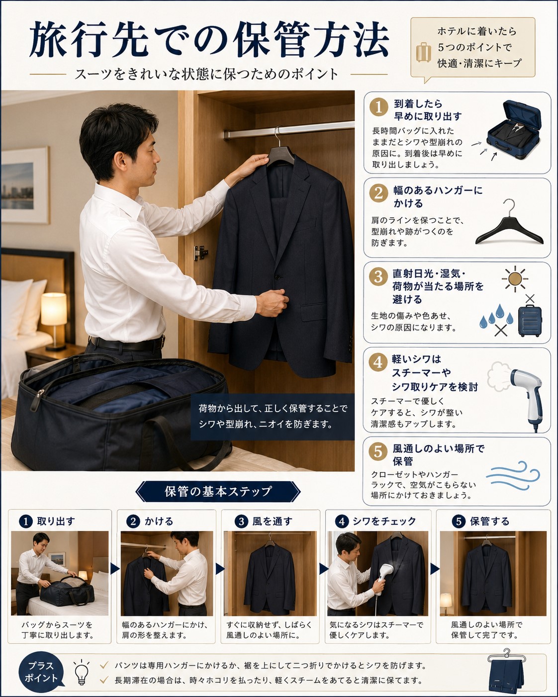 旅行先での保管方法