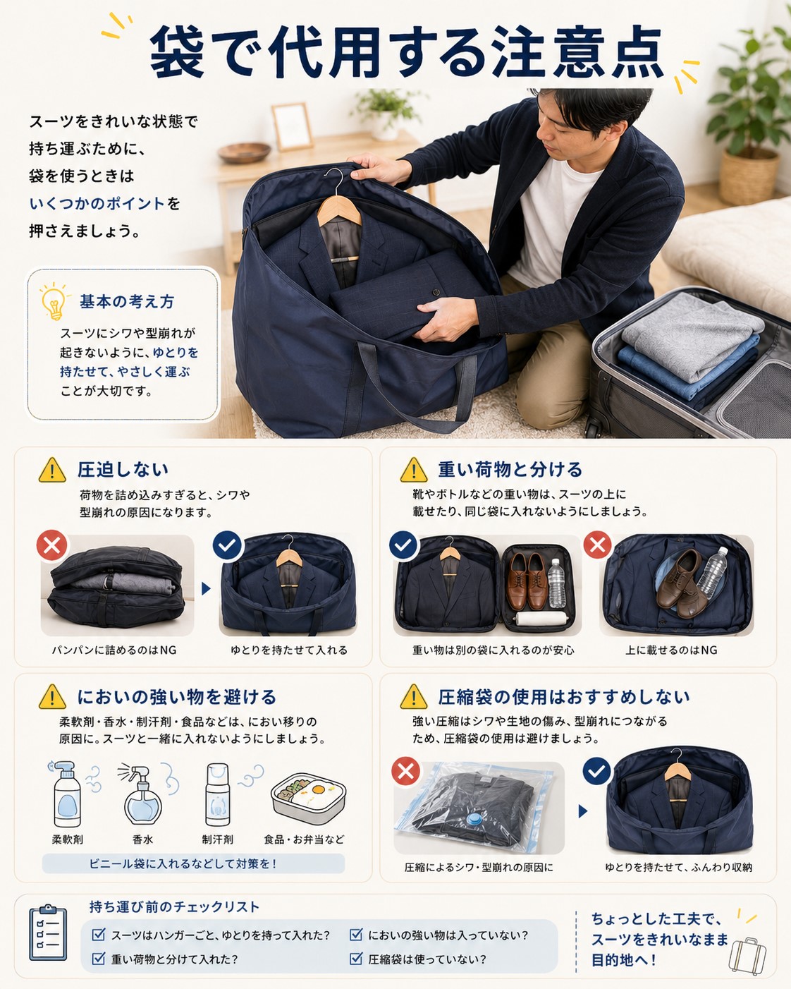 袋で代用する注意点