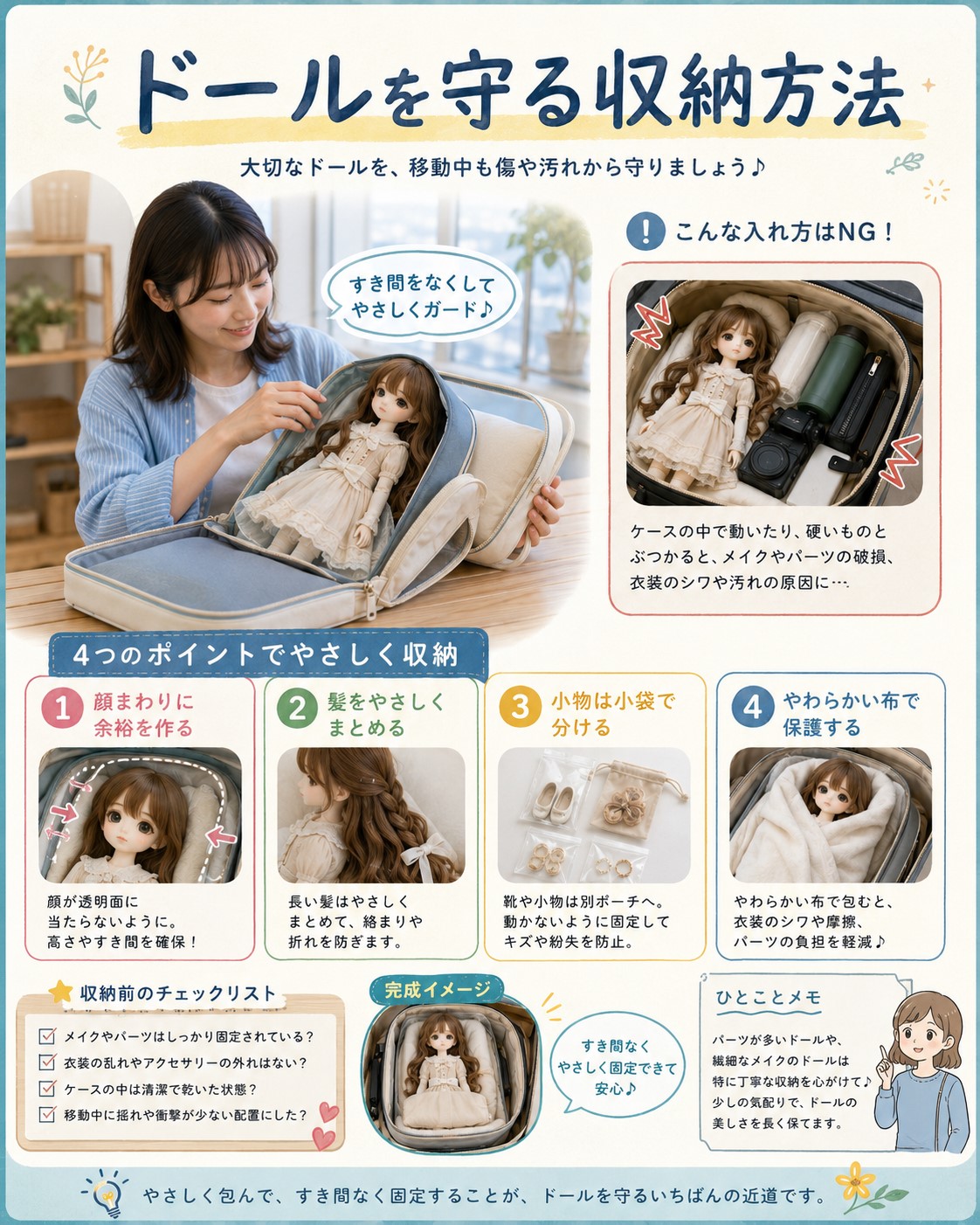ドールを守る収納方法