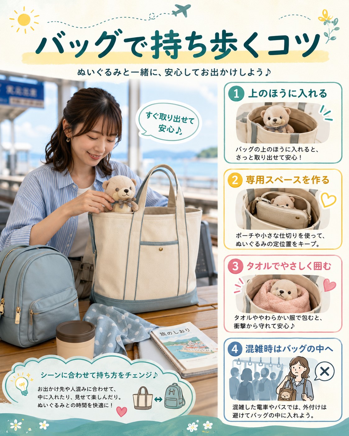 バッグで持ち歩くコツ