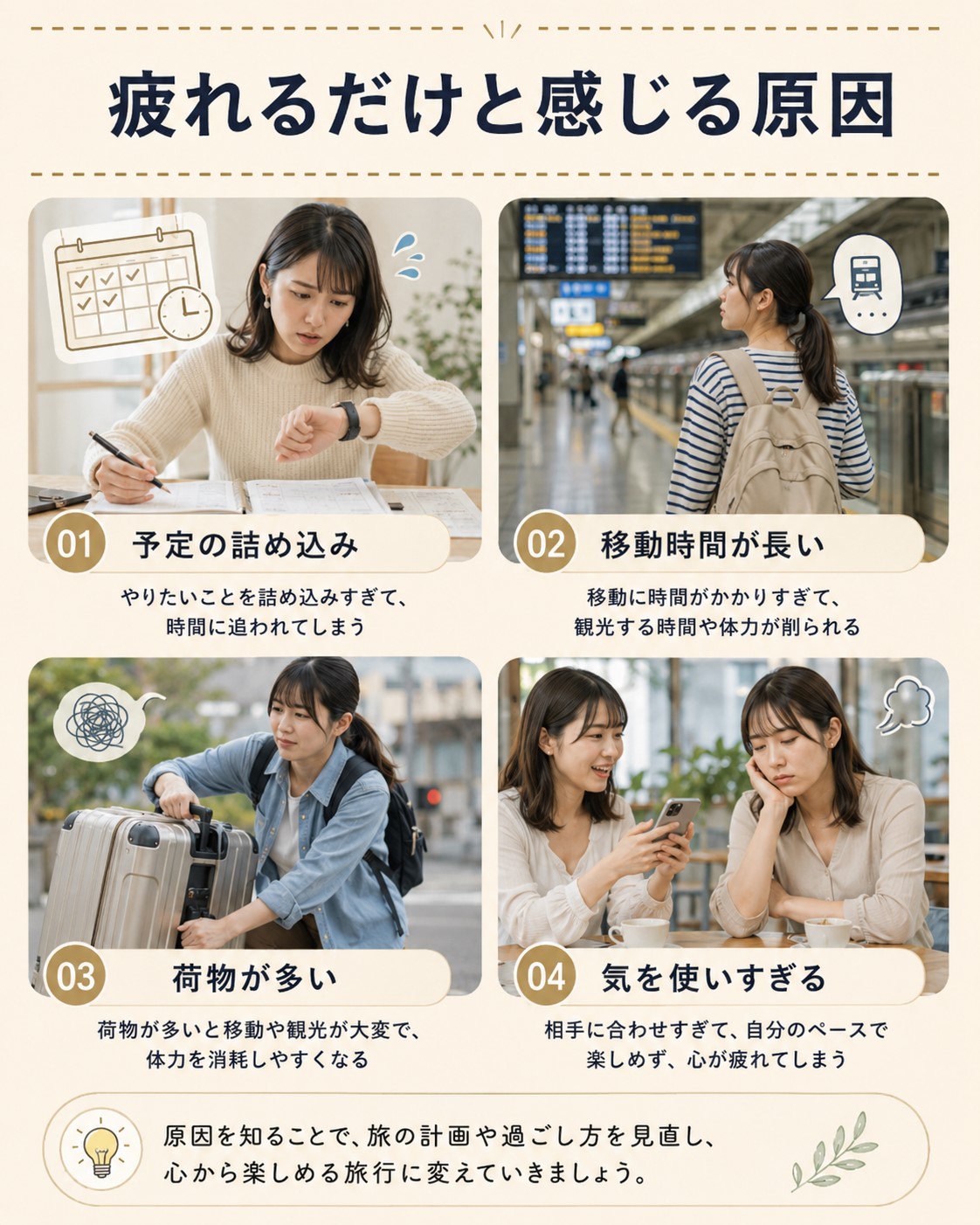 疲れるだけに感じる原因