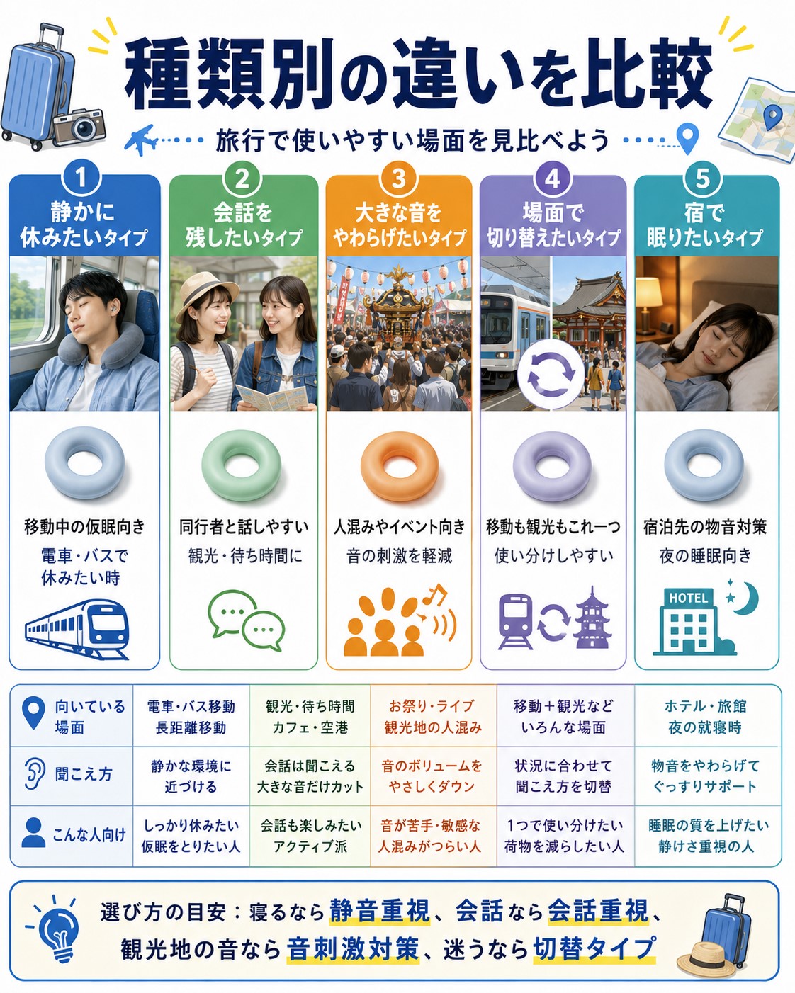 種類別の違いを比較