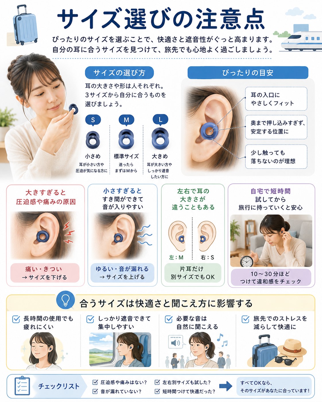 サイズ選びの注意点