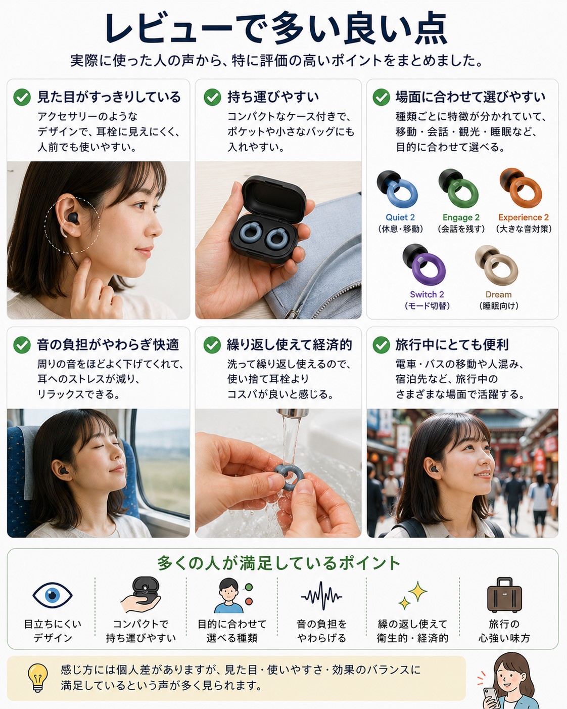 レビューで多い良い点