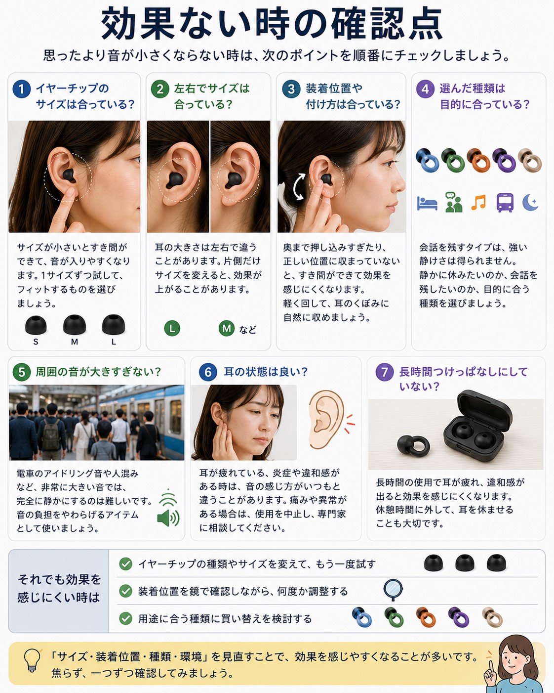 効果ない時の確認点