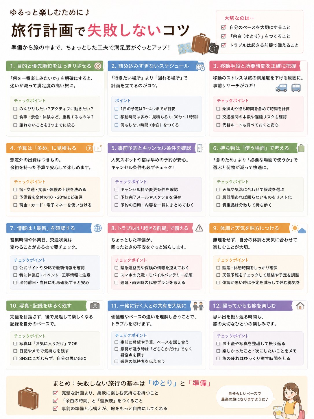 旅行計画で失敗しないコツ