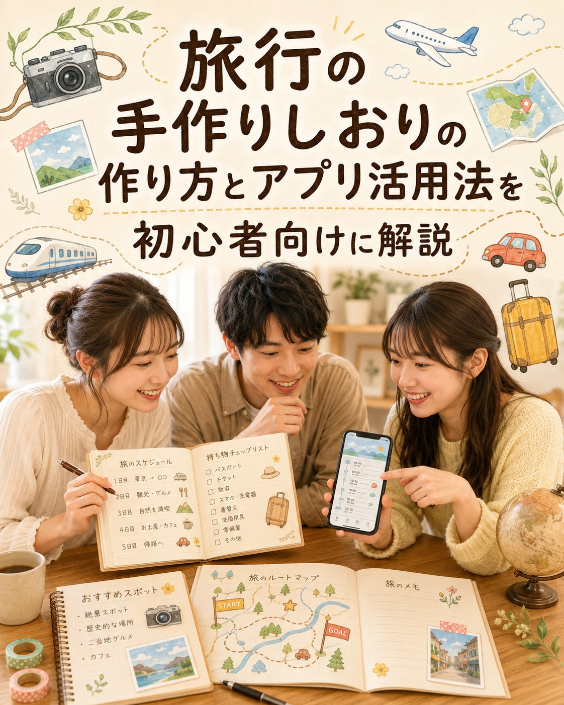 旅行の手作りしおりの作り方とアプリ活用法を初心者向けに解説