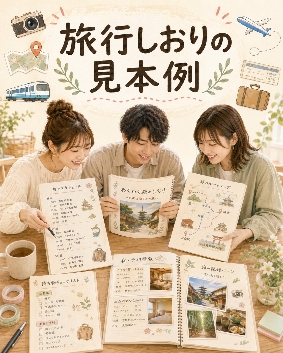 旅行しおりの見本例