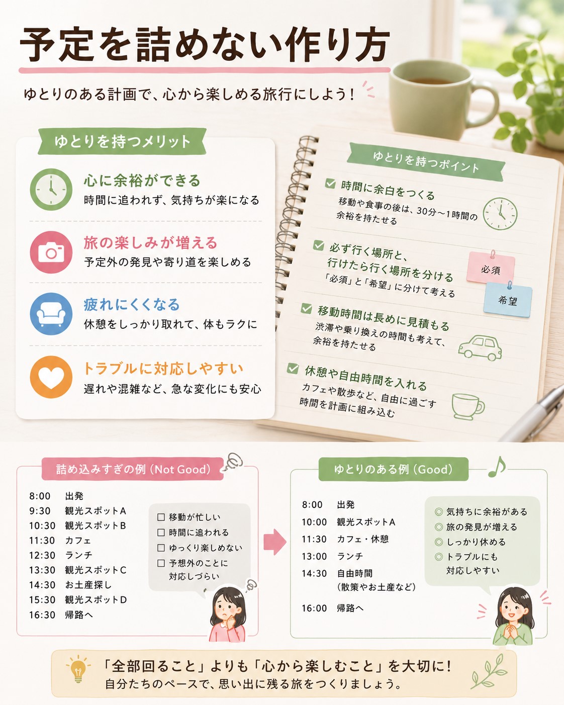 予定を詰めない作り方