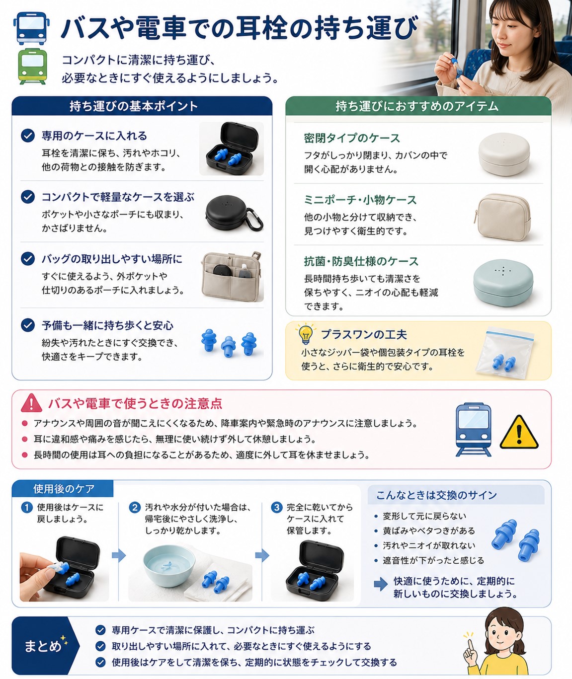 バスや電車での持ち運び