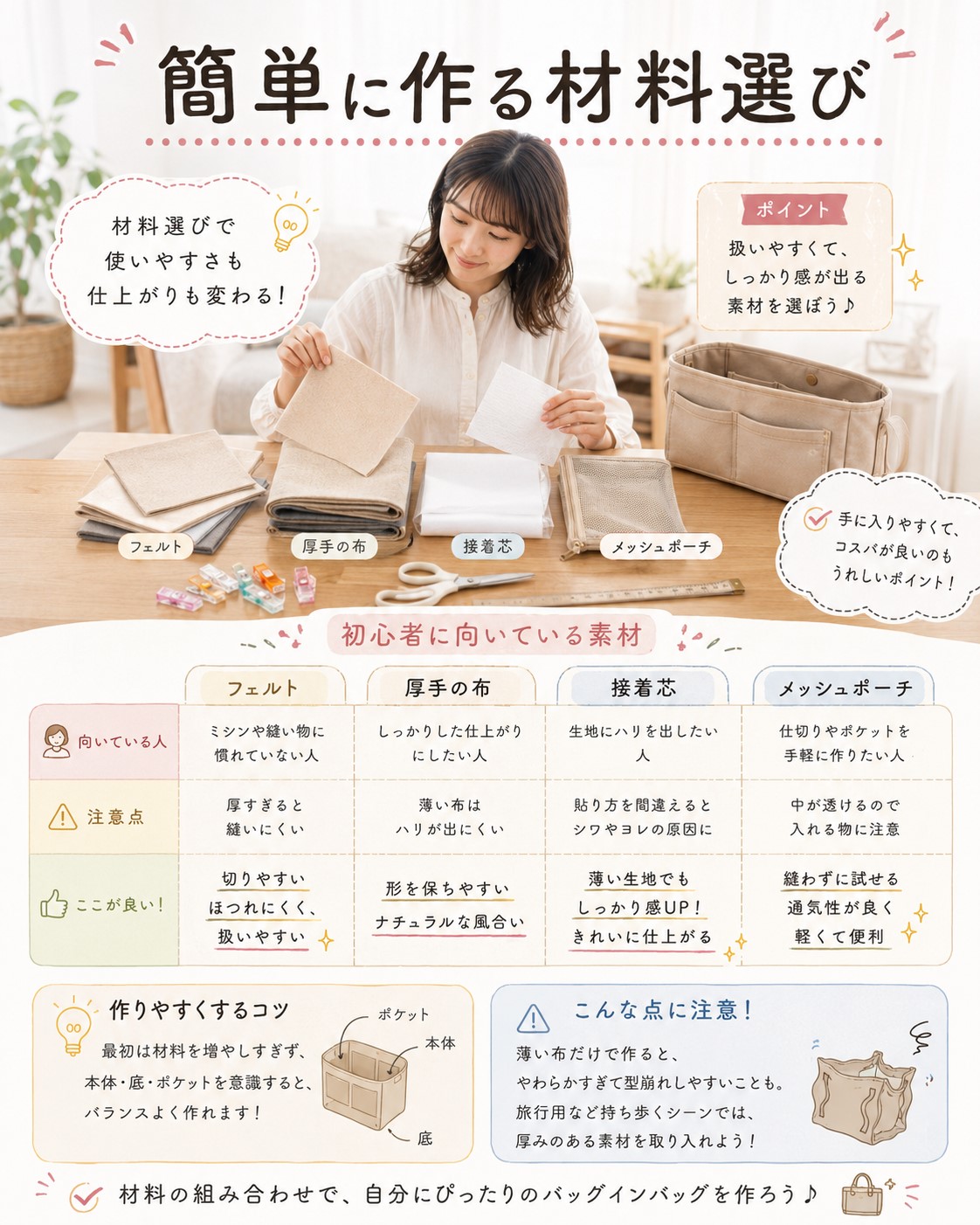 簡単に作る材料選び