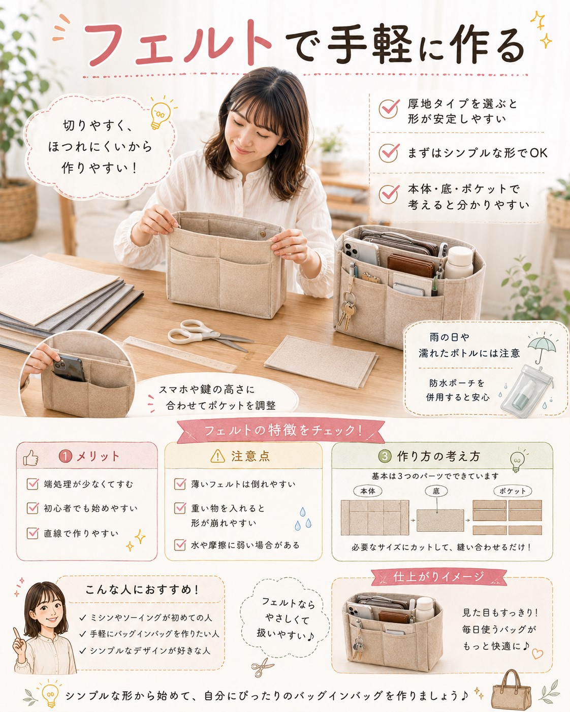 フェルトで手軽に作る