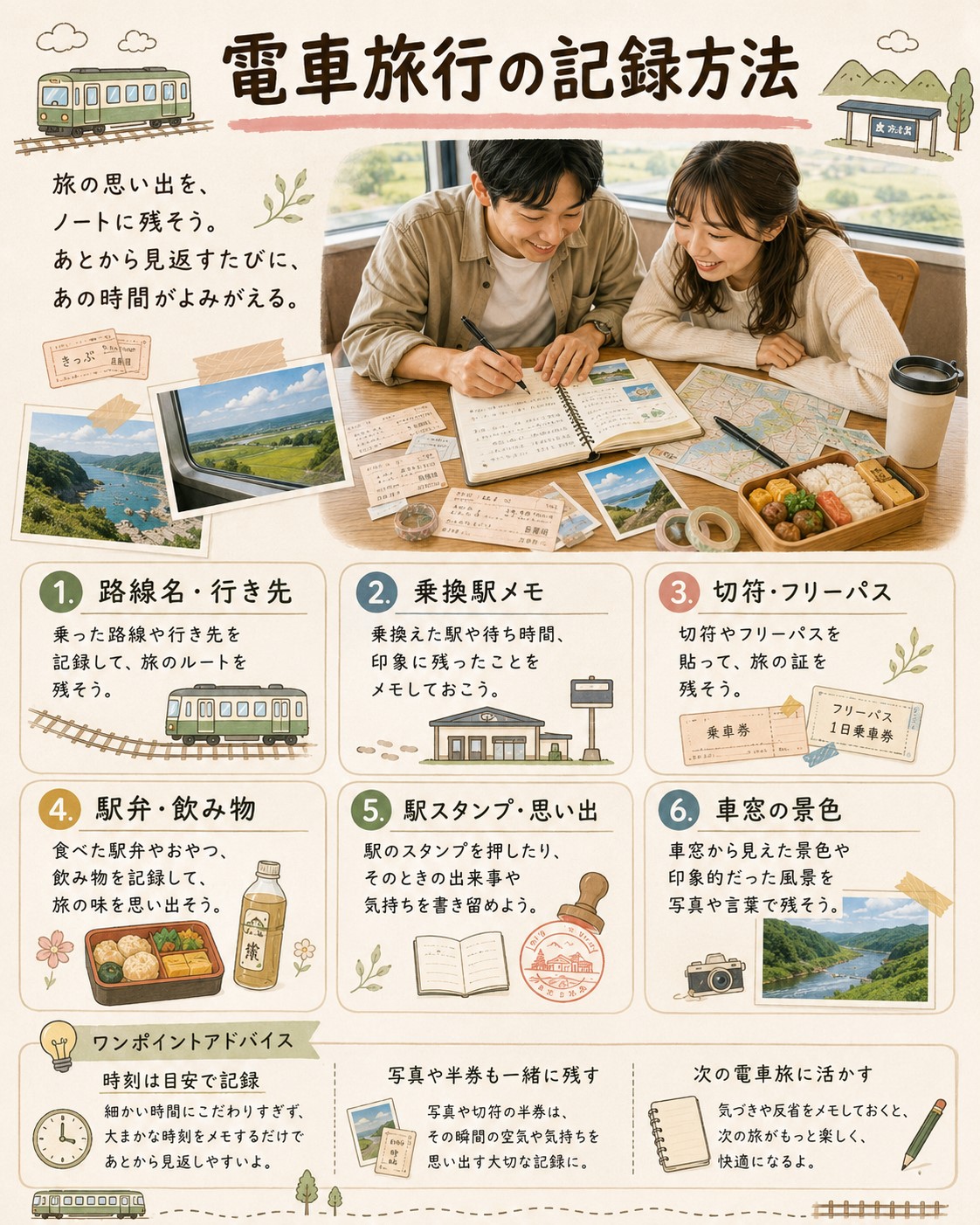 電車旅行の記録方法