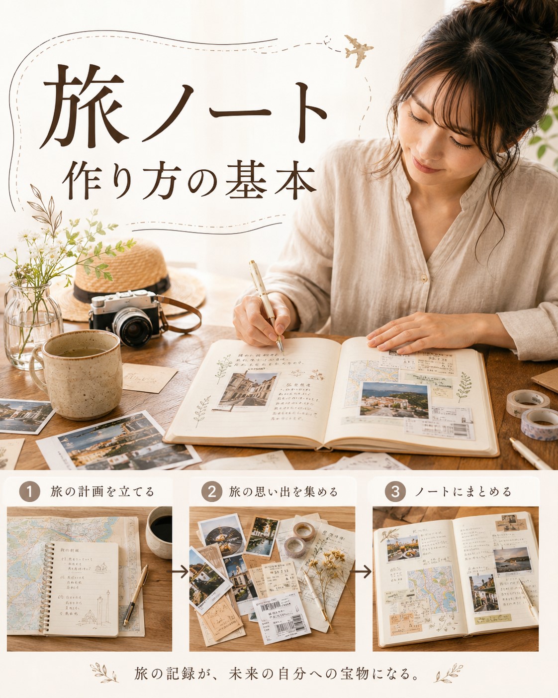 旅ノートの作り方の基本