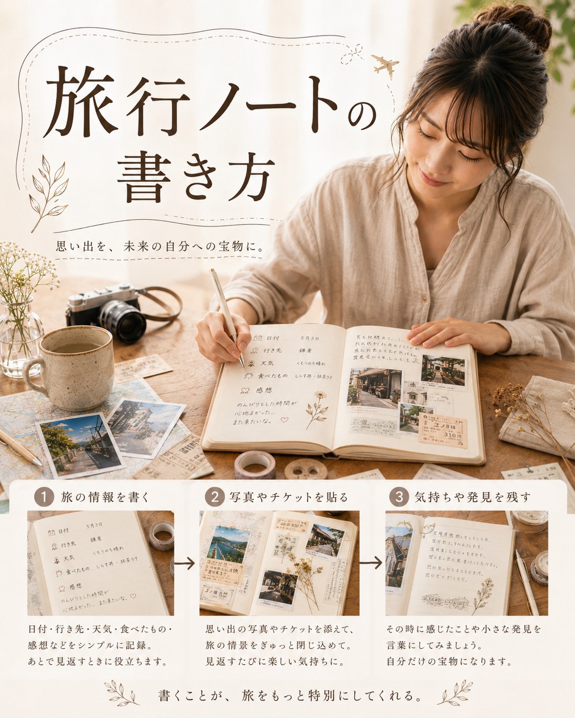 旅行ノートの書き方